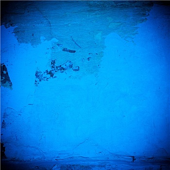 损坏,蓝色,石膏,墙壁,背景