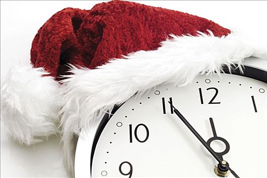 钟表,戴着,圣诞节,帽