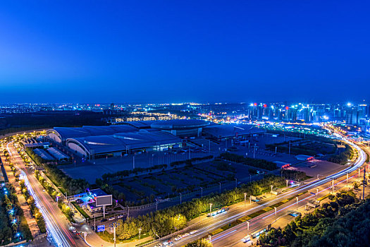 乌鲁木齐国际会展中心夜景