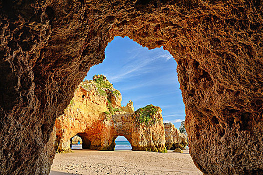 天然拱,岩石构造,阿尔加维,葡萄牙
