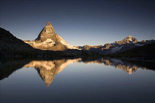 马塔角,反射,湖,阿尔卑斯山,瑞士