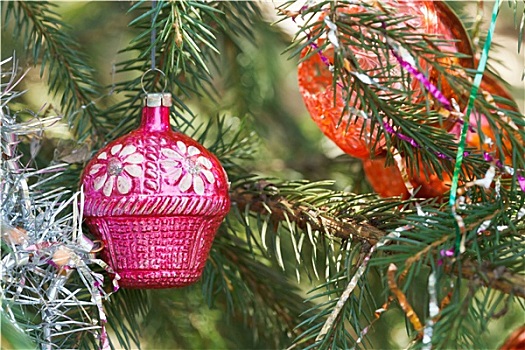 粉色,房子,圣诞装饰