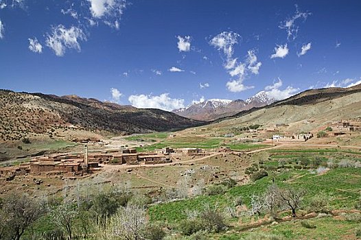 小,乡村,道路,阿特拉斯山脉,摩洛哥