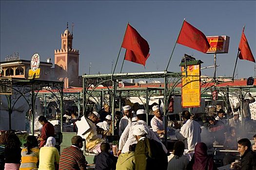 人,街边市场,马拉喀什,摩洛哥