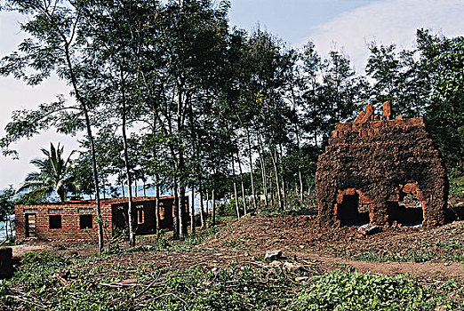 坦桑尼亚,渔村,炉子,砖,大幅,尺寸