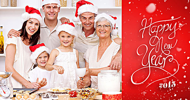 孩子,烘制,圣诞节蛋糕,厨房,家庭