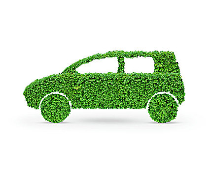 绿车,汽车,形状,绿色,叶子