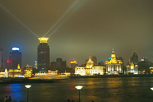 上海海关大厦黄浦江夜景