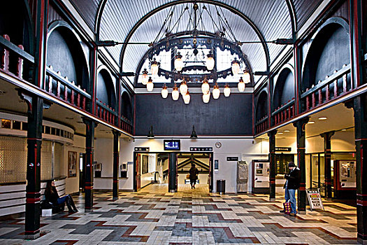 铁路,车站,哥本哈根,丹麦,欧洲