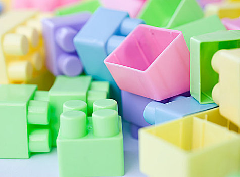 特写,彩色,塑料制品,玩具,砖