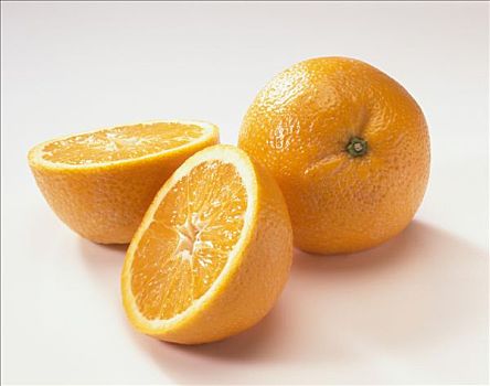 一个,平分,橙子