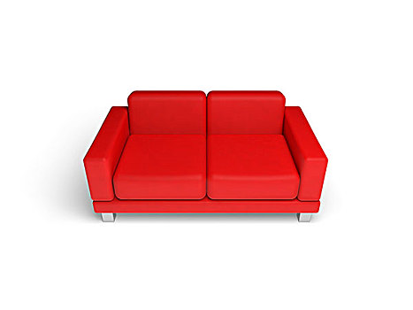 红色,沙发,隔绝,白色背景,空,室内,背景,插画