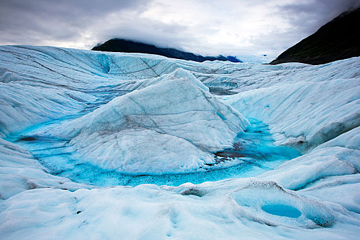 冰河,阿拉斯加,美国,北美
