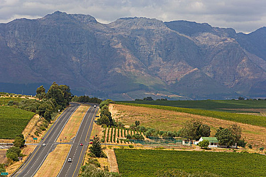 道路,斯坦陵布什,西海角,南非,非洲