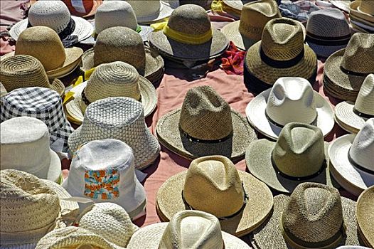 帽子,站立,街边市场,白色海岸,西班牙