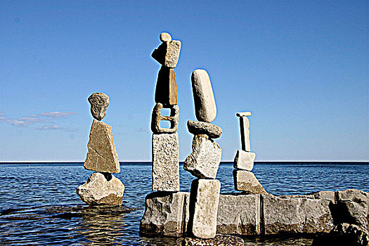 平衡,石头,公园,安大略省,加拿大