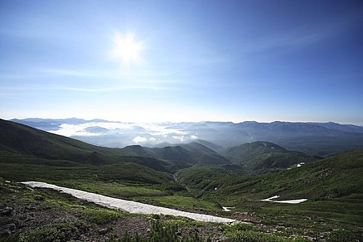 山峦,太阳