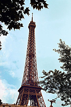 仰视,塔,埃菲尔铁塔,巴黎,法国