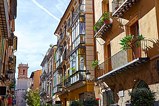 瓦伦西亚,街道,建筑,西班牙
