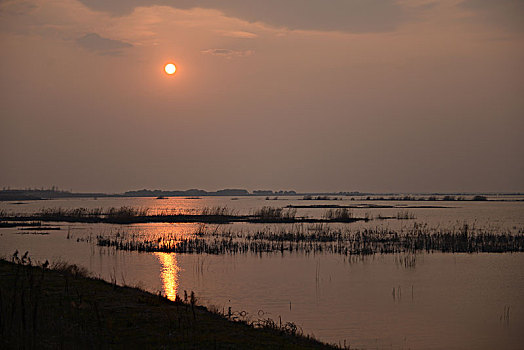 太湖落日