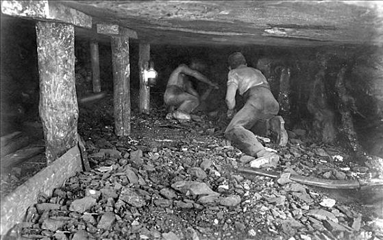 历史,照片,工作,煤矿