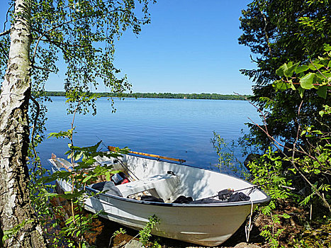 渔船,湖,瑞典