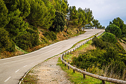 法国,悬崖,道路,靠近