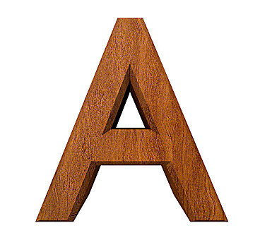 字母a,木头