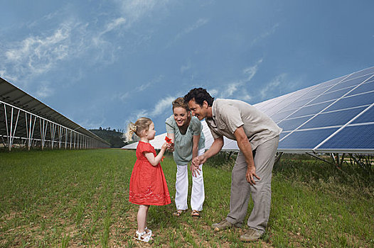 家庭,正面,太阳能电池板