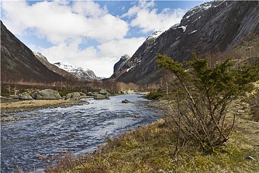 乡村,山谷,挪威