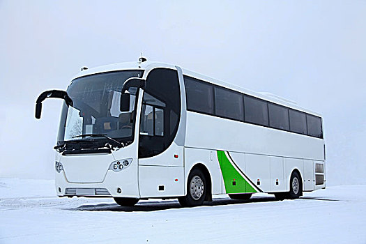 白色,巴士,冬天