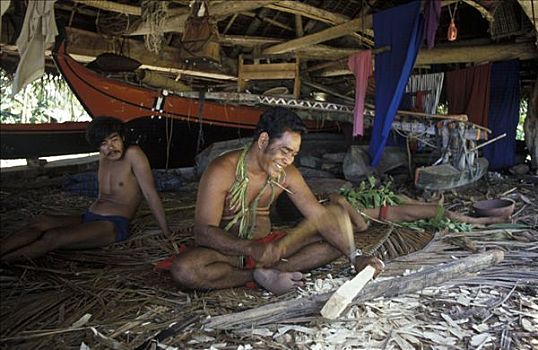 传统,独木舟,建筑,岛屿,密克罗尼西亚