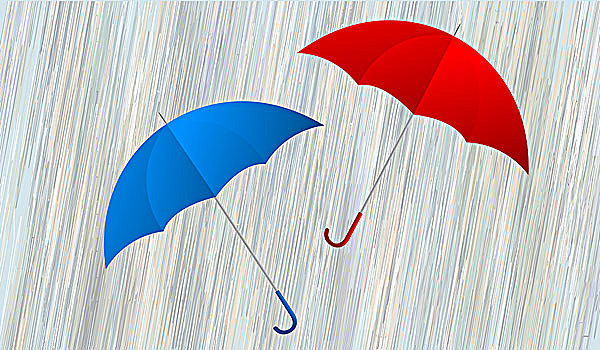 伞,两个
