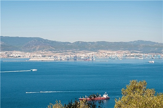 航拍,西班牙,港口,阿尔赫西拉斯