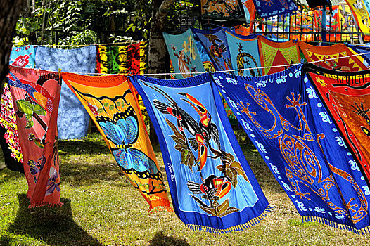 哥斯达黎加,靠近,蓬塔雷纳斯,彩色,沙滩巾,出售