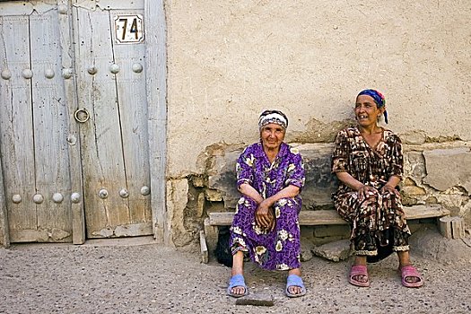 女人,老城,布哈拉,乌兹别克斯坦