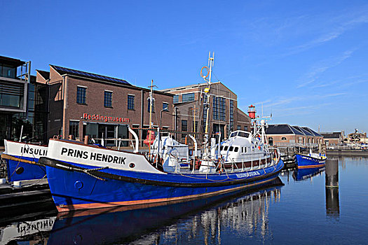 救生艇,博物馆,北荷兰省,荷兰,欧洲