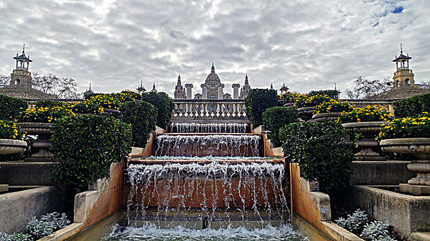 喷泉,巴塞罗那,西班牙