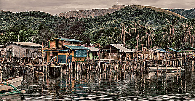 菲律宾,房子,贫民窟,穷,人,概念,贫穷