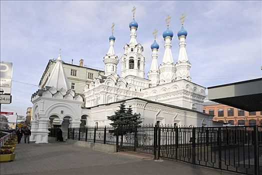 教堂,圣诞,圣母,建造,1642年,莫斯科,俄罗斯,欧洲
