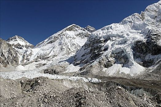 昆布,冰川,珠穆朗玛峰,萨加玛塔国家公园,尼泊尔