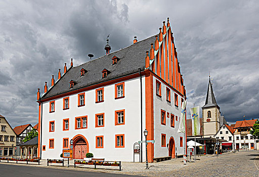 老市政厅,教区教堂,弗兰克尼亚,巴伐利亚,德国,欧洲
