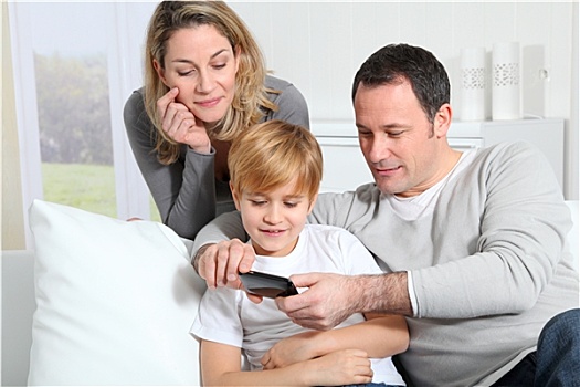 家庭,玩,电子游戏,智能手机