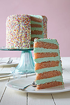 分层蛋糕,色彩,洒料,情人节