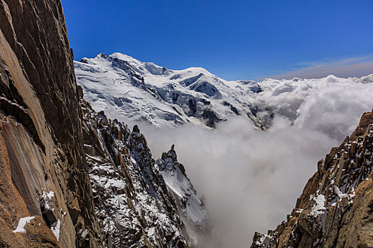 勃朗峰,山丘,法国阿尔卑斯山