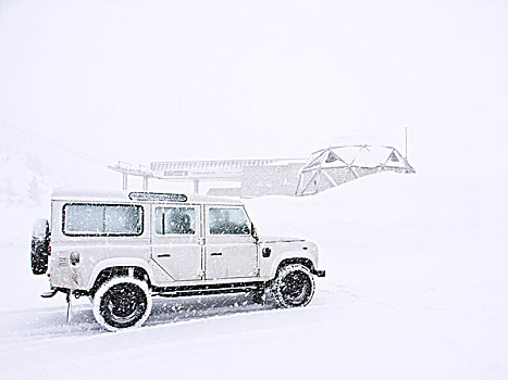 汽车,雪地