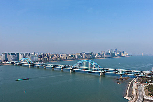 鸟瞰杭州复兴大桥