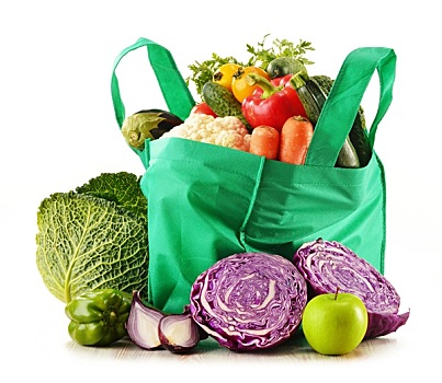 购物袋,品种,新鲜,有机,蔬菜