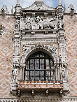 雕塑,西部,建筑,宫殿,威尼斯