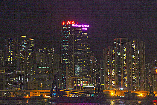 港岛夜景aia